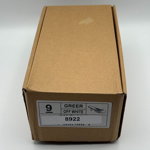 Tru Comfort Greer White Pleated High Heel Mules Square Toe Slip In Sandals 9 - Picture 9 of 9